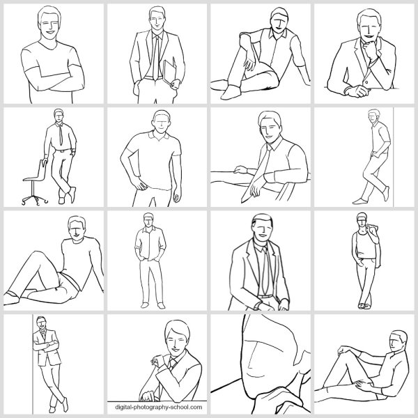 Posing Cheat Sheet For Men Photography 7364