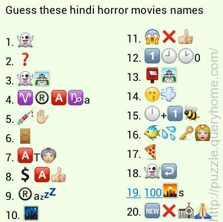 Guess These Hindi Horror Movies Names From Following 