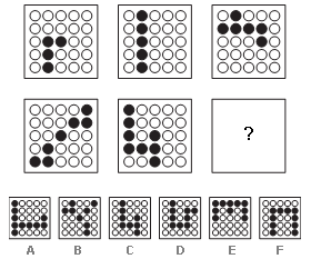 Find the missing figure from the grid? Choose from the options?