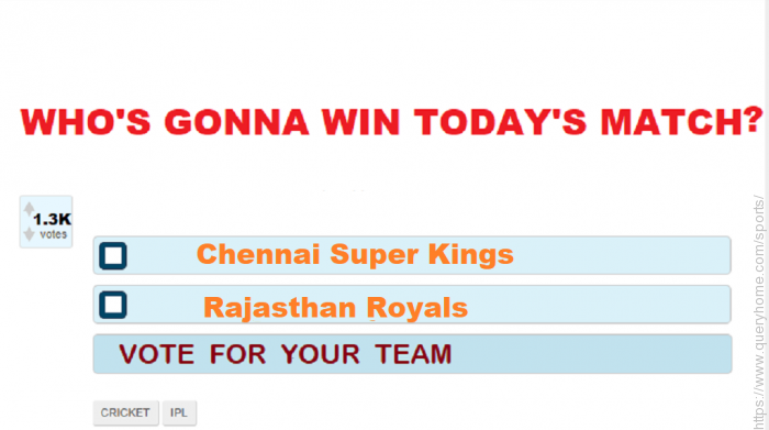 RR vs csk